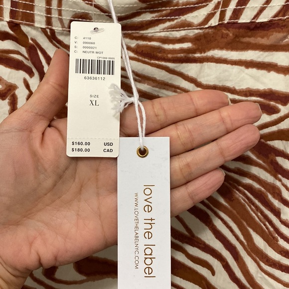 NWT Anthropologie Love The Label Smocked Puff-Sleeve Blouse XL - Picture 5 of 8